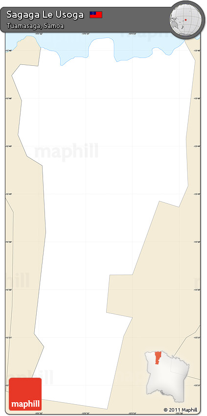 Classic Style Simple Map of Sagaga Le Usoga