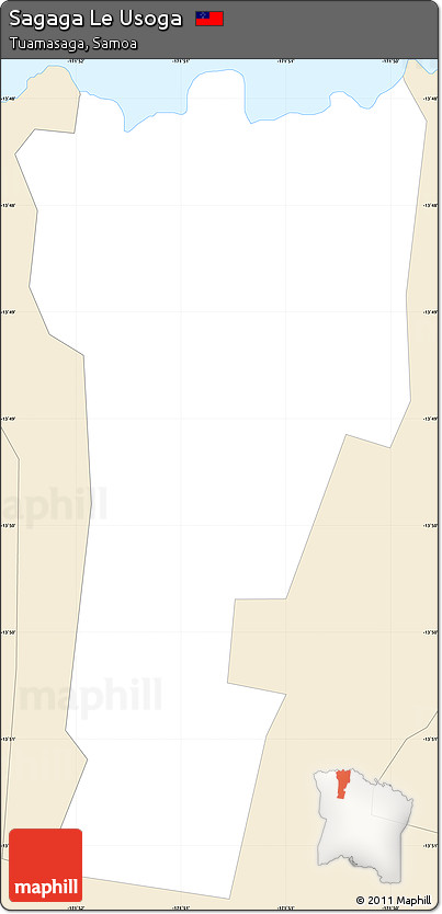 Classic Style Simple Map of Sagaga Le Usoga