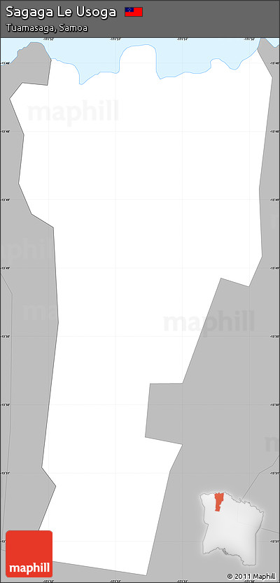 Gray Simple Map of Sagaga Le Usoga