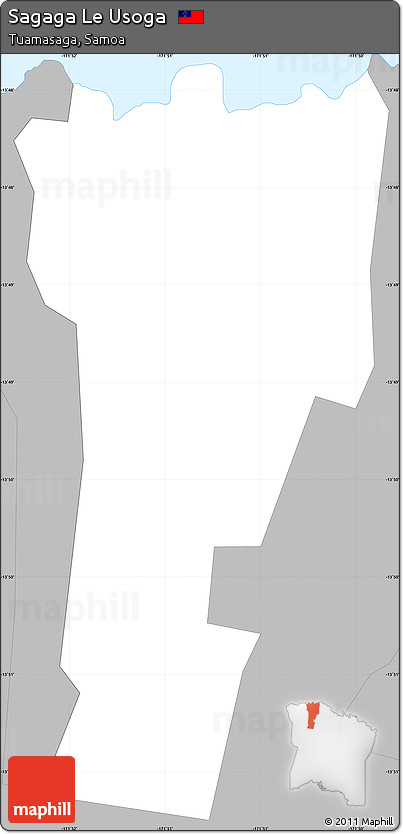 Gray Simple Map of Sagaga Le Usoga