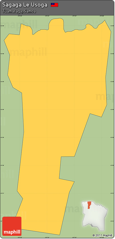Savanna Style Simple Map of Sagaga Le Usoga, cropped outside