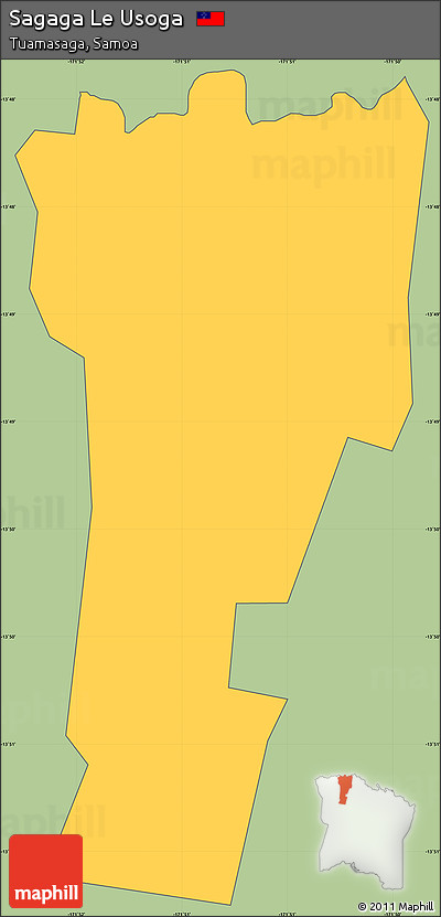 Savanna Style Simple Map of Sagaga Le Usoga, cropped outside