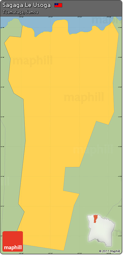 Savanna Style Simple Map of Sagaga Le Usoga