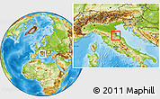 Physical Location Map of Acquaviva, highlighted country, within the entire country