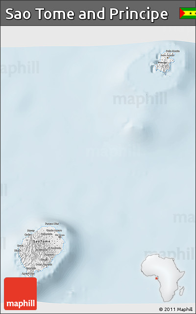 Classic Style 3D Map of Sao Tome and Principe