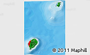 Flag 3D Map of Sao Tome and Principe, political outside