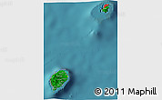 Flag 3D Map of Sao Tome and Principe, satellite outside, flag rotated