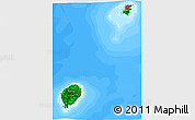 Flag 3D Map of Sao Tome and Principe, single color outside, bathymetry sea, flag rotated