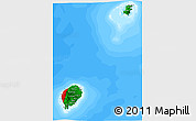 Flag 3D Map of Sao Tome and Principe, single color outside, bathymetry sea