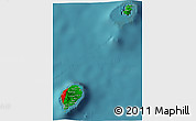 Flag 3D Map of Sao Tome and Principe, single color outside, satellite sea