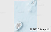 Gray 3D Map of Sao Tome and Principe, single color outside