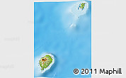 Physical 3D Map of Sao Tome and Principe, lighten, desaturated, land only