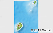 Physical 3D Map of Sao Tome and Principe, lighten, land only