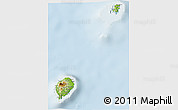 Physical 3D Map of Sao Tome and Principe, lighten