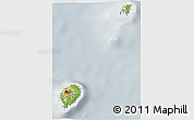 Physical 3D Map of Sao Tome and Principe, lighten, semi-desaturated