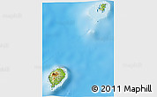 Physical 3D Map of Sao Tome and Principe, satellite outside, shaded relief sea