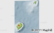Physical 3D Map of Sao Tome and Principe, semi-desaturated
