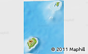 Physical 3D Map of Sao Tome and Principe, shaded relief outside