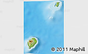 Physical 3D Map of Sao Tome and Principe, single color outside