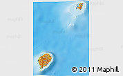Political 3D Map of Sao Tome and Principe, physical outside