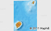 Political 3D Map of Sao Tome and Principe, satellite outside, bathymetry sea