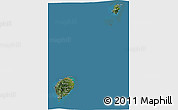 Satellite 3D Map of Sao Tome and Principe, desaturated, land only