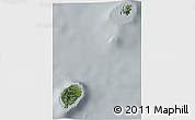 Satellite 3D Map of Sao Tome and Principe, lighten, semi-desaturated