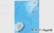 Shaded Relief 3D Map of Sao Tome and Principe, single color outside, bathymetry sea, shaded relief sea