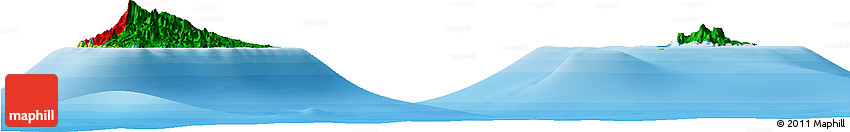 Flag Horizon Map of Sao Tome and Principe, physical outside, bathymetry sea