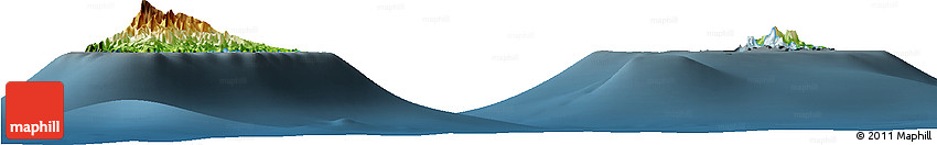 Physical Horizon Map of Sao Tome and Principe, darken