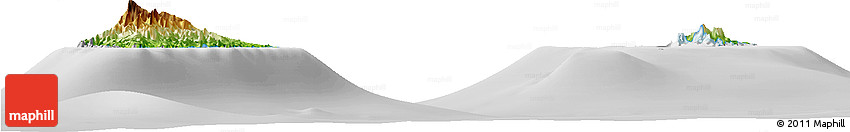 Physical Horizon Map of Sao Tome and Principe, lighten, desaturated