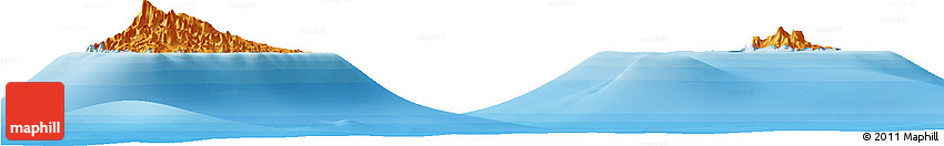 Political Horizon Map of Sao Tome and Principe, single color outside