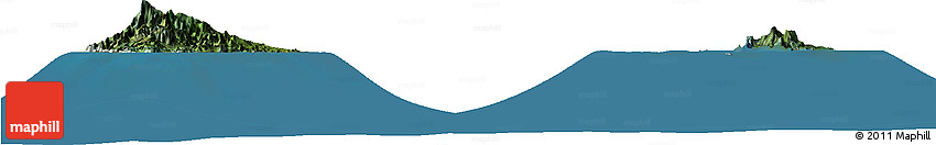 Satellite Horizon Map of Sao Tome and Principe, lighten, land only
