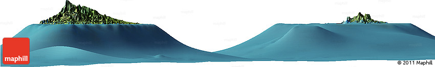 Satellite Horizon Map of Sao Tome and Principe, single color outside