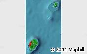 Flag Map of Sao Tome and Principe, satellite outside