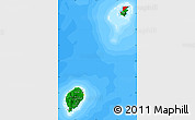 Flag Map of Sao Tome and Principe, single color outside, bathymetry sea, flag rotated