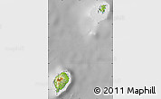 Physical Map of Sao Tome and Principe, desaturated