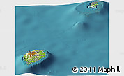 Physical Panoramic Map of Sao Tome and Principe, single color outside, satellite sea