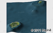 Satellite Panoramic Map of Sao Tome and Principe, darken
