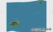 Satellite Panoramic Map of Sao Tome and Principe, desaturated, land only