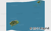 Satellite Panoramic Map of Sao Tome and Principe, semi-desaturated, land only