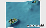 Satellite Panoramic Map of Sao Tome and Principe, single color outside