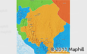 Political 3D Map of Asir