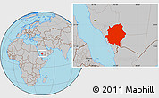 Gray Location Map of Asir