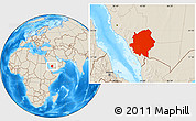 Shaded Relief Location Map of Asir