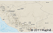 Shaded Relief Panoramic Map of Asir