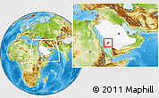 Physical Location Map of Baha, highlighted country, within the entire country