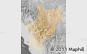 Satellite Map of Baha, desaturated