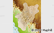 Satellite Map of Baha, physical outside