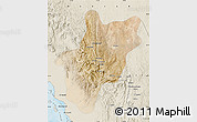 Satellite Map of Baha, shaded relief outside